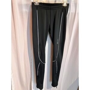 Sugoi Subzero Zap Leggings Waistband Reflective Black Women's Sz M Compression